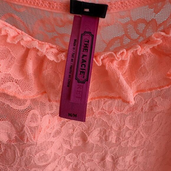 ❄️SALE❄️Lace Coral Intimate Set - Picture 3 of 4